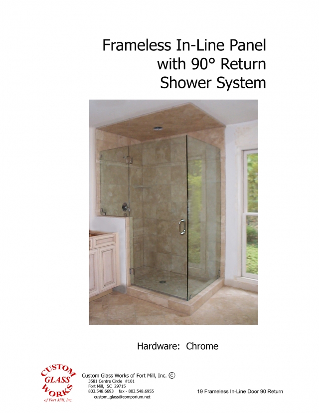 Knee Wall Frameless In-Line Door 90 Return